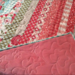 FMQ Happy Flowers, Cuddle Back Pink Quilt